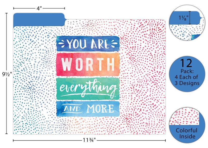 Teacher Created Resources Watercolor File Folders (TCR8541) - Image 3